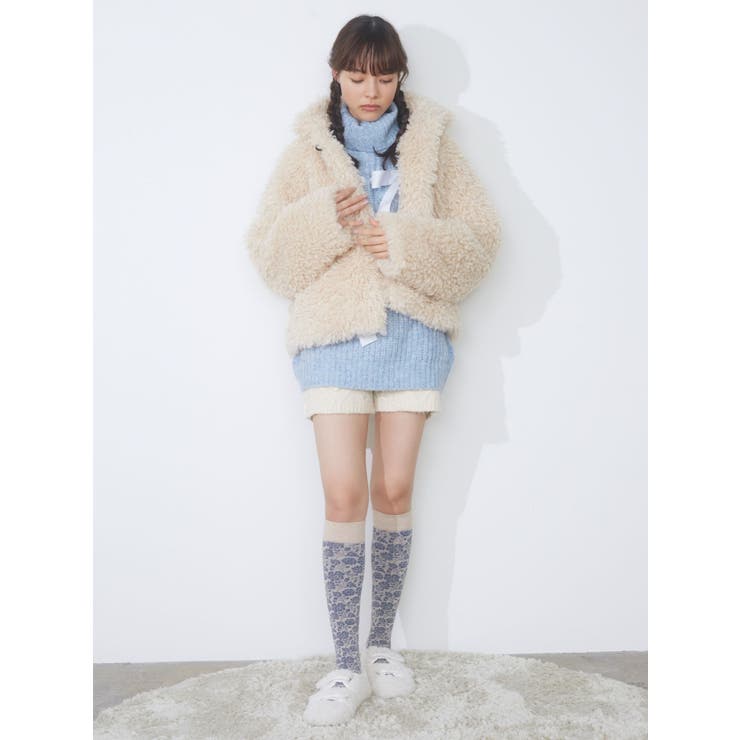 andmary miffy boa jacket & skirt（andmary Miffy boa jacket