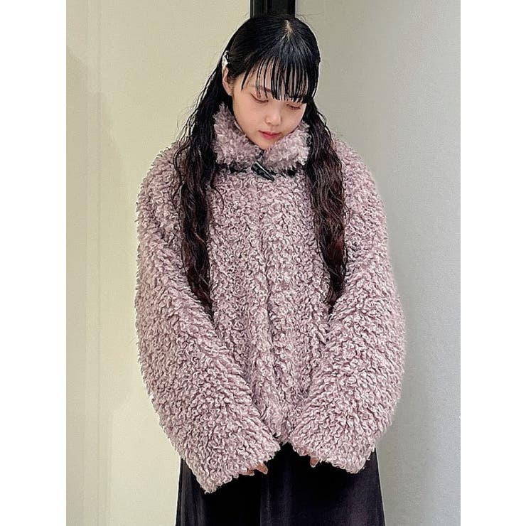 ラベンダー】poodle collar fakefur coat[品番：MKSW0052265]｜merry