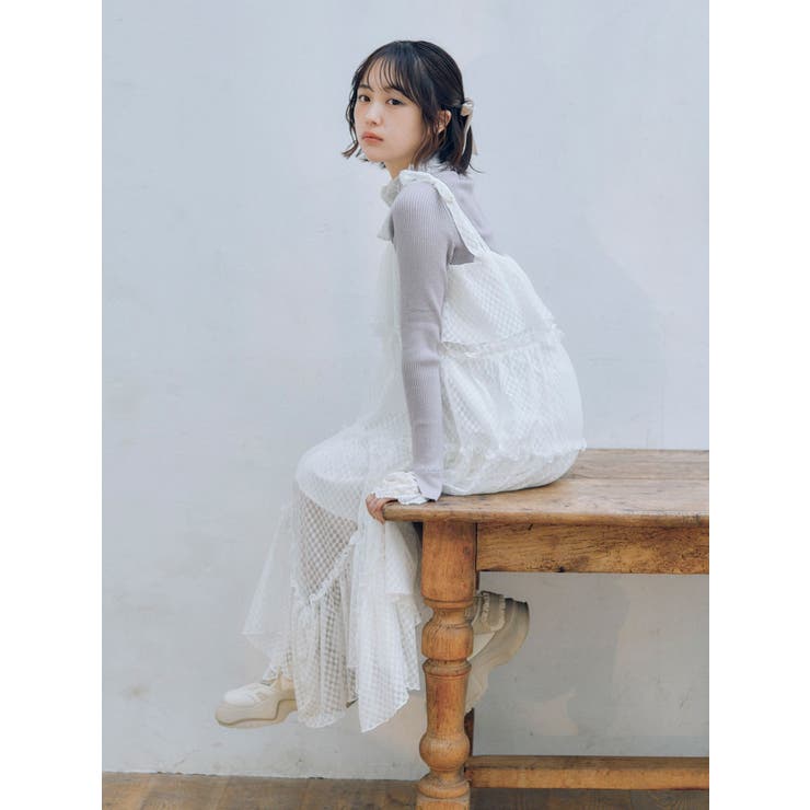 flower laceティアードワンピース[品番：MKSW0054624]｜merry jenny