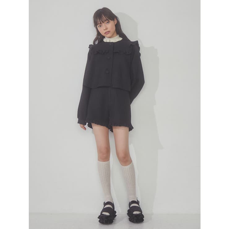「CHESTY 20TH　Elegance」ツイードフリルショートパンツ⭐️1 ツイードフリルショートパンツ【セットアップ着用可能】[品番