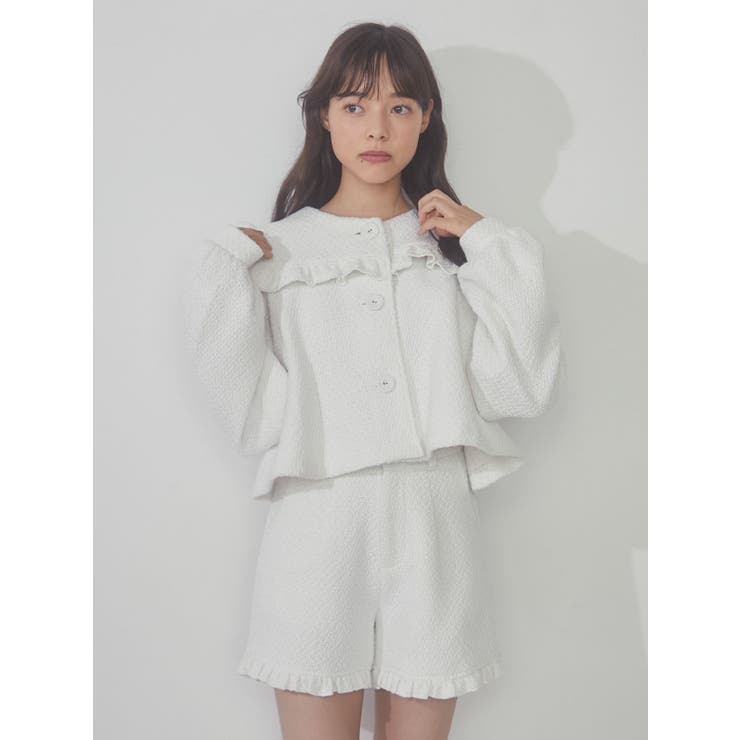 「CHESTY 20TH　Elegance」ツイードフリルショートパンツ⭐️1 CHESTY 20TH Elegance」ツイードフリルショートパンツ |【公式