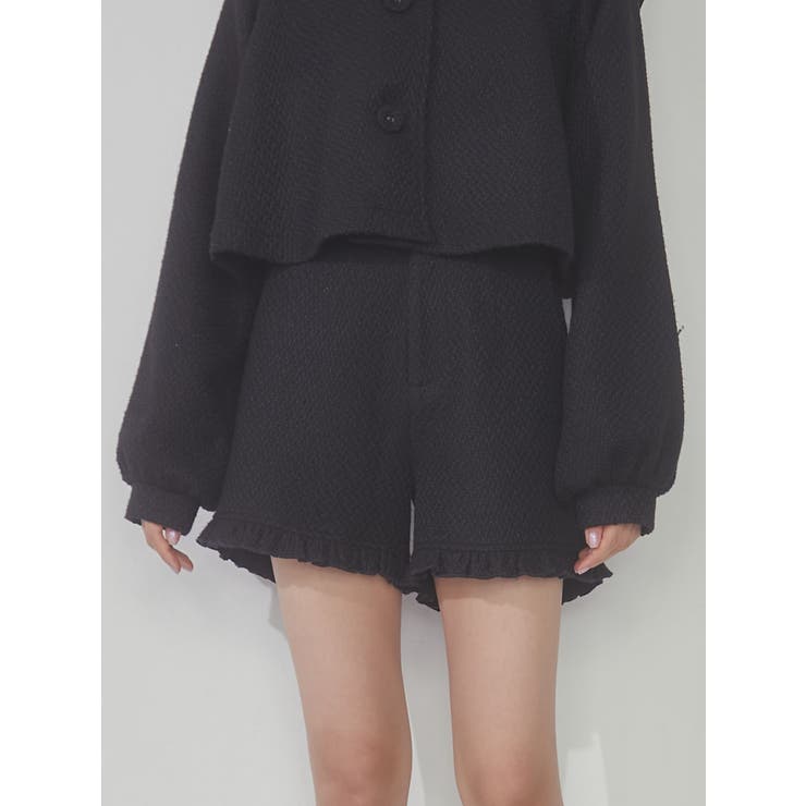 ツイードフリルショートパンツ【セットアップ着用可能】[品番