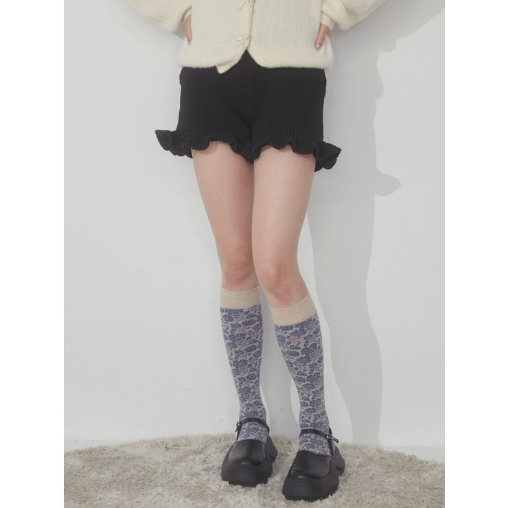フリルニットショートパンツ【セットアップ着用可能】[品番
