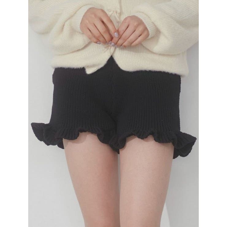 フリルニットショートパンツ【セットアップ着用可能】[品番