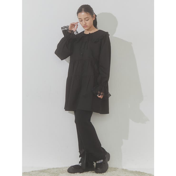 リボンニットパンツ【セットアップ着用可能】[品番：MKSW0052272