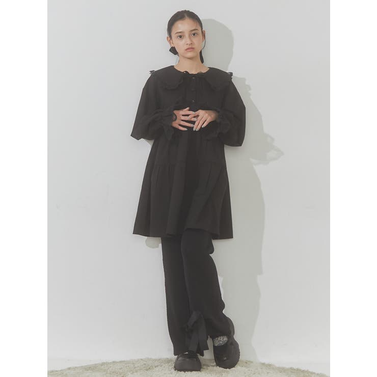 リボンニットパンツ【セットアップ着用可能】[品番：MKSW0052272
