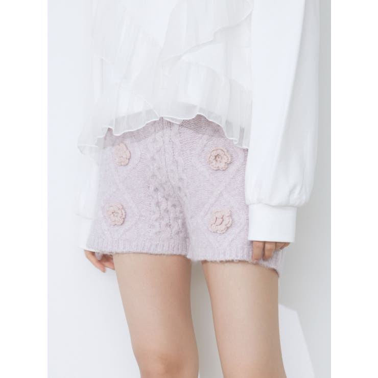 merry jenny flowerニットショートパンツ flowerニットショートパンツ[品番：MKSW0053801]｜merry jenny