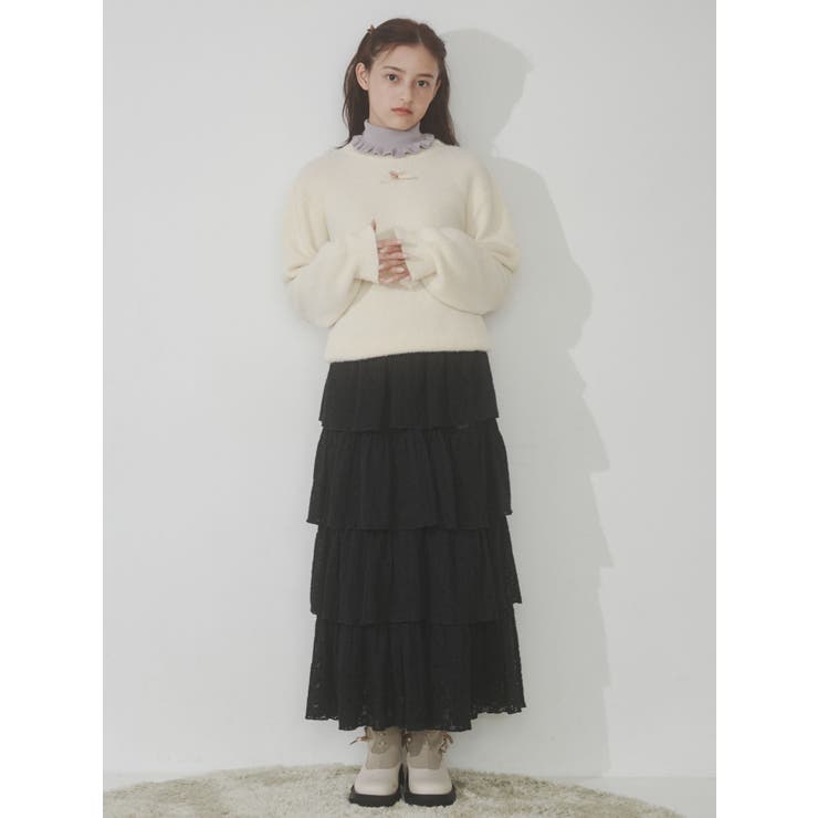 petit ribbonモヘヤライクニットtops[品番：MKSW0052277]｜merry jenny