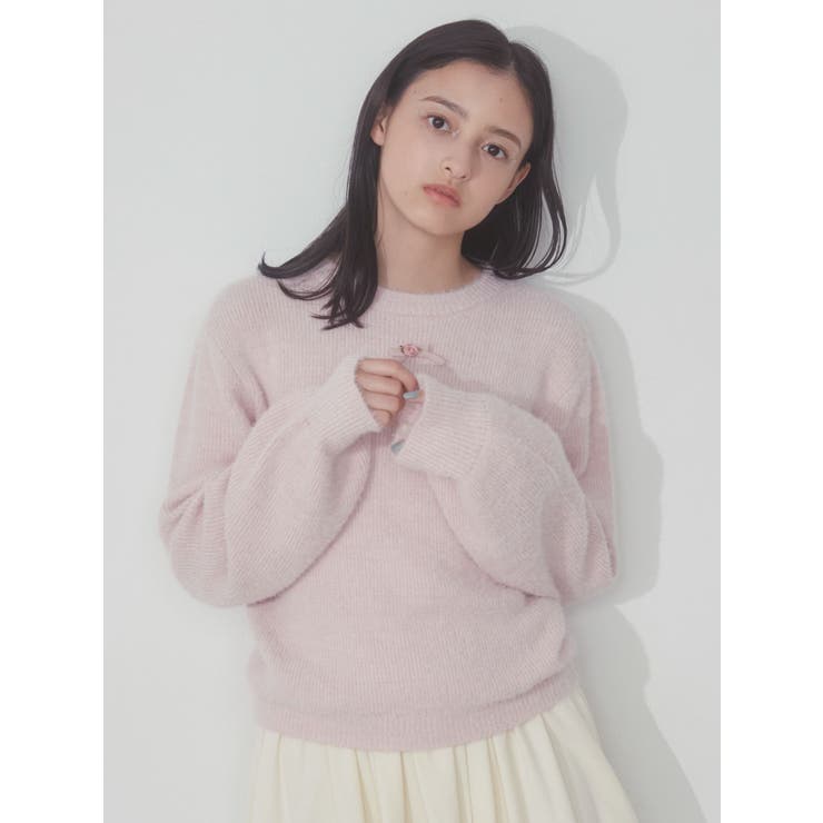 petit ribbonモヘヤライクニットtops[品番：MKSW0052277]｜merry jenny