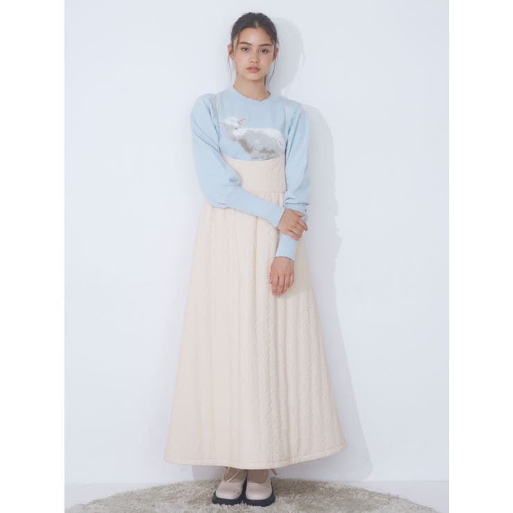 こひつじジャカードニットtops[品番：MKSW0053810]｜merry jenny 