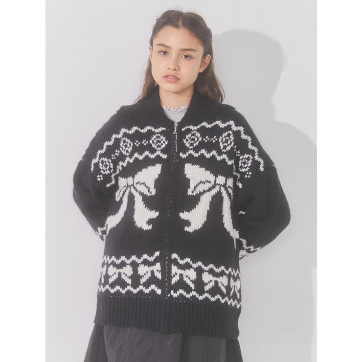新発売 ribbonジャガードカウチンニット[品番：MKSW0053829]｜merry トップス