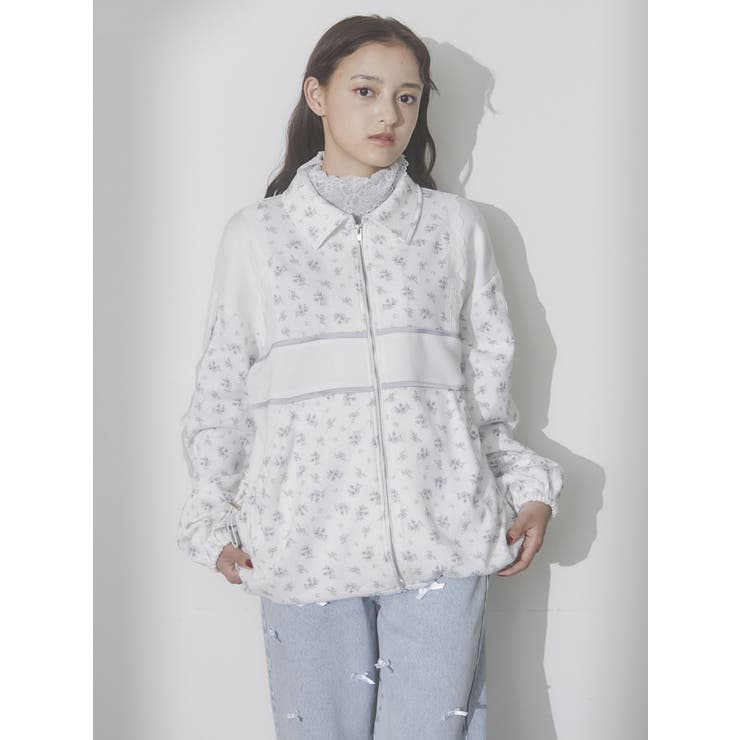floralコンビトラックジャケット[品番：MKSW0055380]｜merry jenny