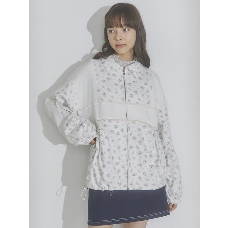 merry jenny 花柄トラックジャケット merry jenny（メリージェニー） ジャージ floralショートトラック