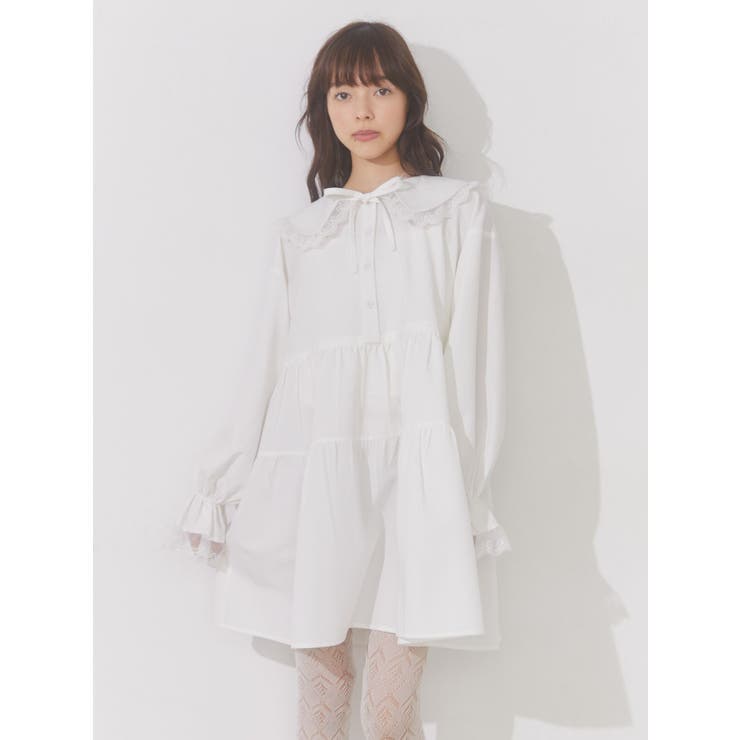 2wayレースフリルミニワンピース[品番：MKSW0054422]｜merry jenny