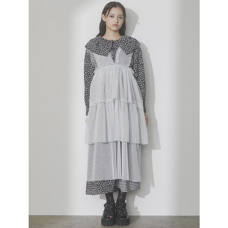 merruny メルニー　frill tiered cami ワンピース セール】フリルティアードワンピース（ワンピース）｜merry