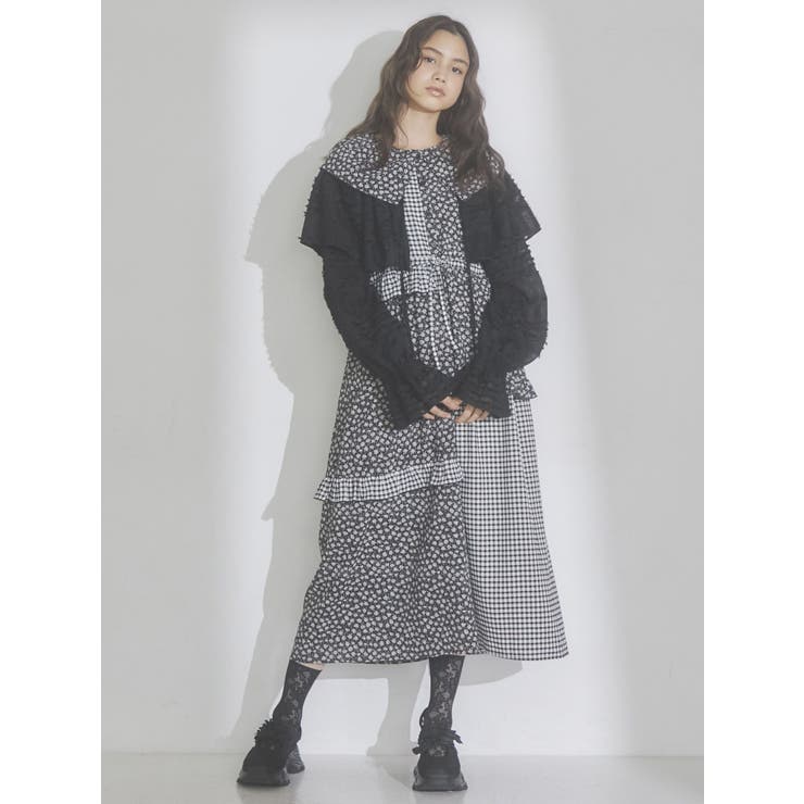 fluffyフリルカラースリーブ[品番：MKSW0055395]｜merry jenny