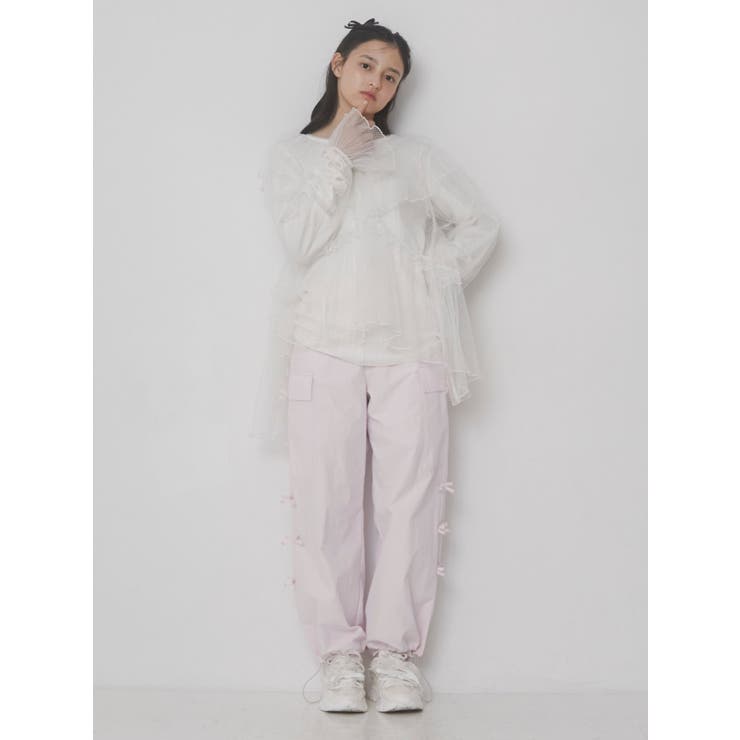 petit ribbonカーゴパンツ[品番：MKSW0055400]｜merry jenny