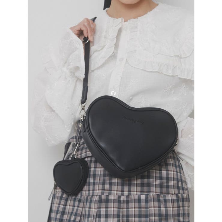 doubleハートショルダーバッグ[品番：MKSW0056130]｜merry jenny