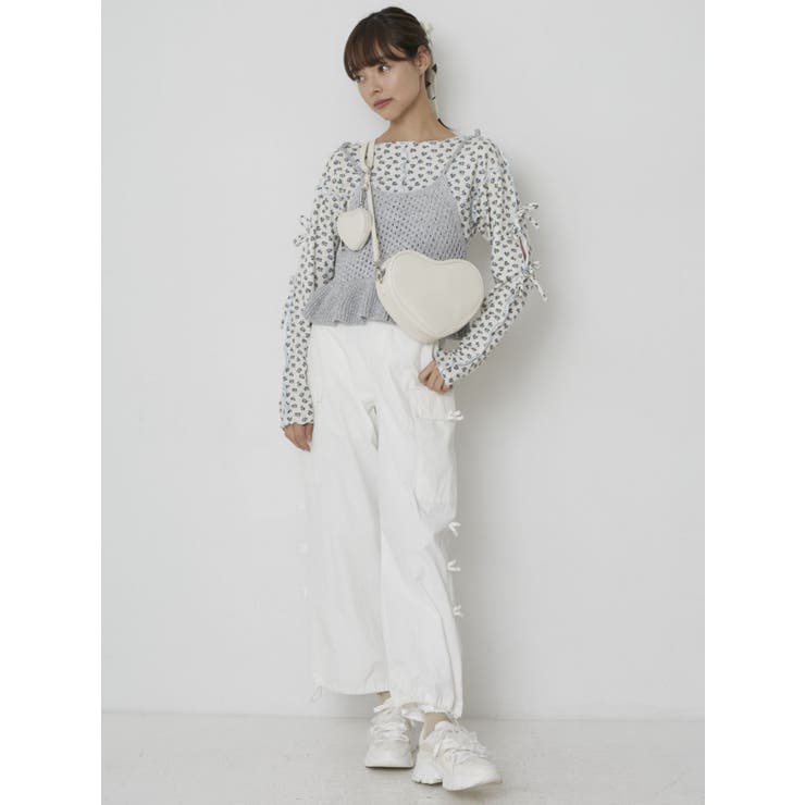 doubleハートショルダーバッグ[品番：MKSW0056130]｜merry jenny