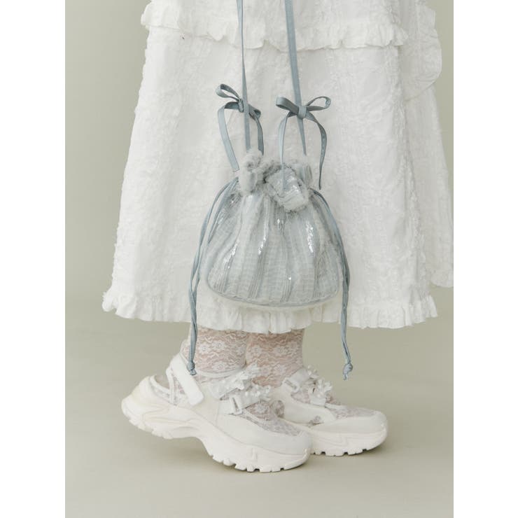 再入荷】ribbonスパンコールポシェット[品番：MKSW0055418