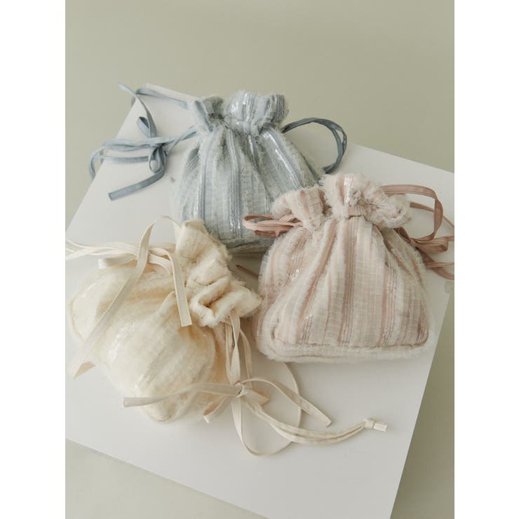 再入荷】ribbonスパンコールポシェット[品番：MKSW0055418