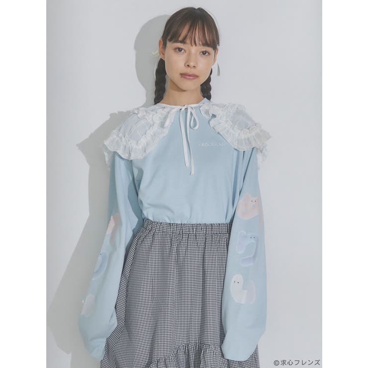 【新品未使用】merry jenny 求心フレンズ めりぃロンTee グレー メリージェニー merry jenny merry jenny 【求心フレンズコラボ