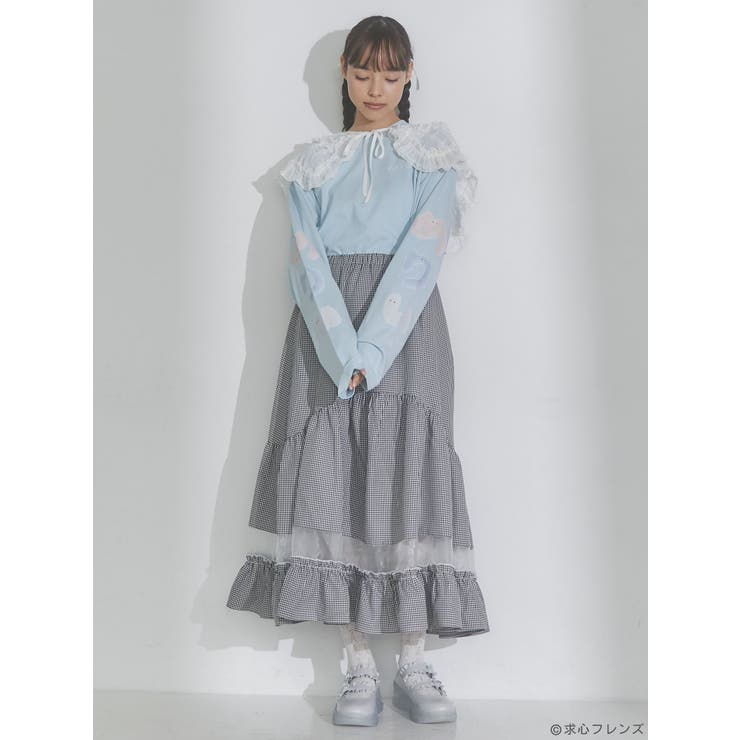 【新品未使用】merry jenny 求心フレンズ めりぃロンTee ホワイト 求心フレンズコラボ】めりぃロンTee[品番：MKSW0056459]｜merry