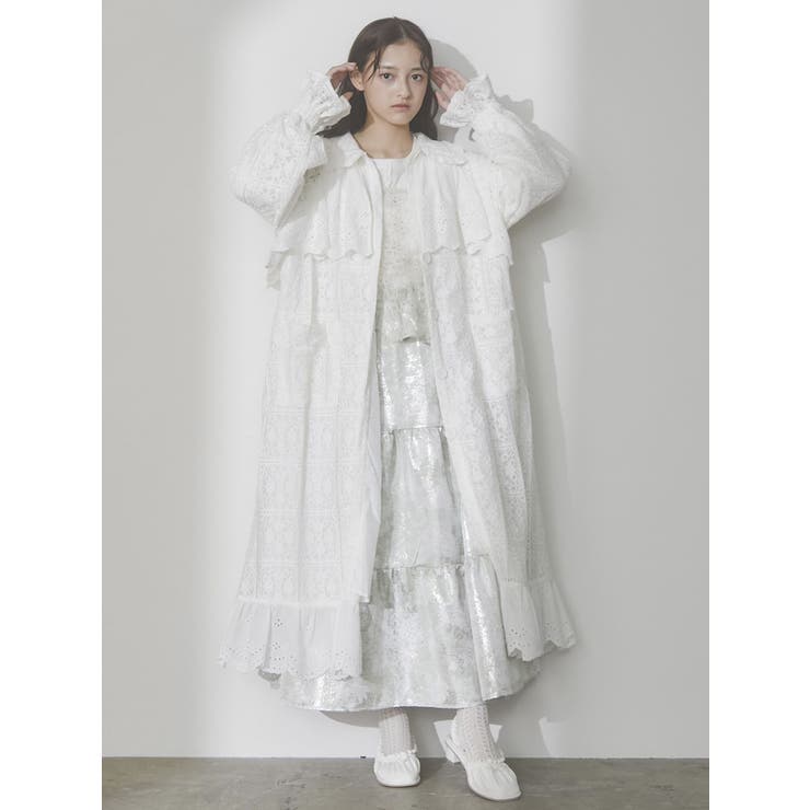 レースロングコート[品番：MKSW0055428]｜merry jenny（メリージェ二ー