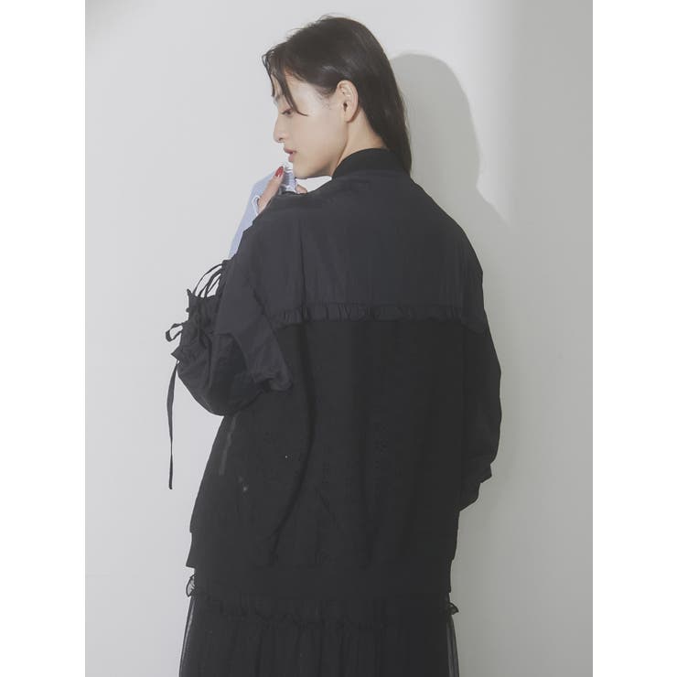 merry jenny レースribbonギャザーブルゾン レースribbonギャザーブルゾン｜メリージェニーの通販｜&mall