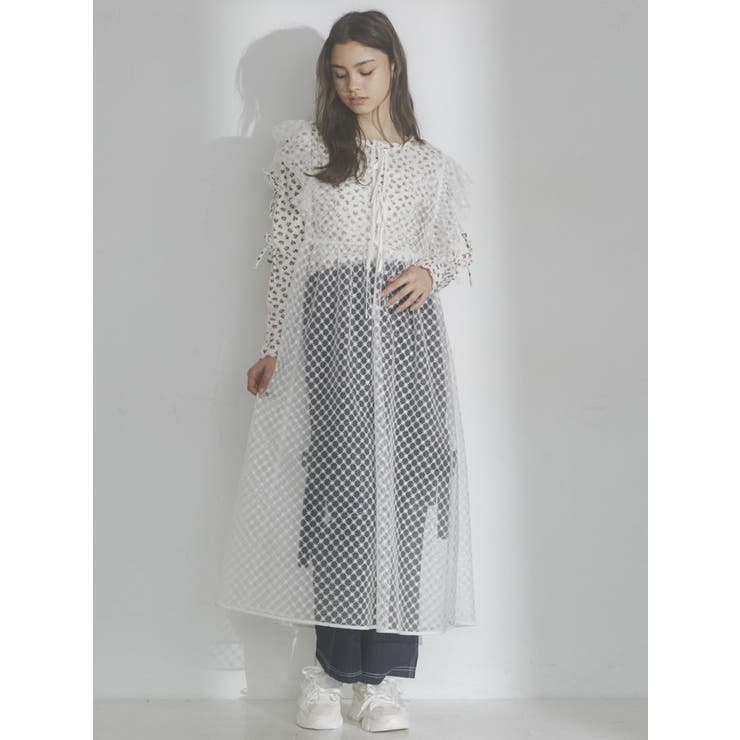 ribbonシアー2wayワンピース[品番：MKSW0055430]｜merry jenny 