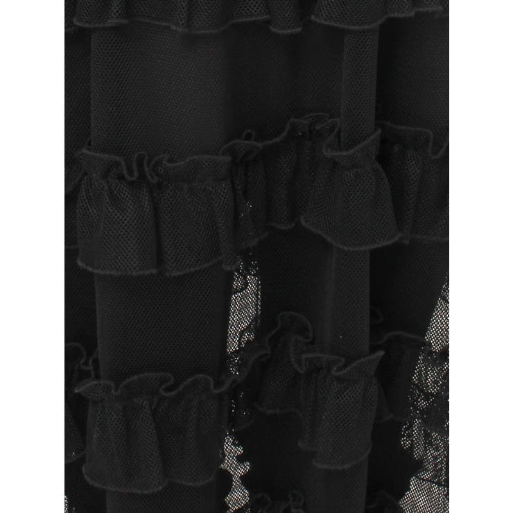 メッシュフリルキャミワンピース[品番：MKSW0057320]｜merry jenny