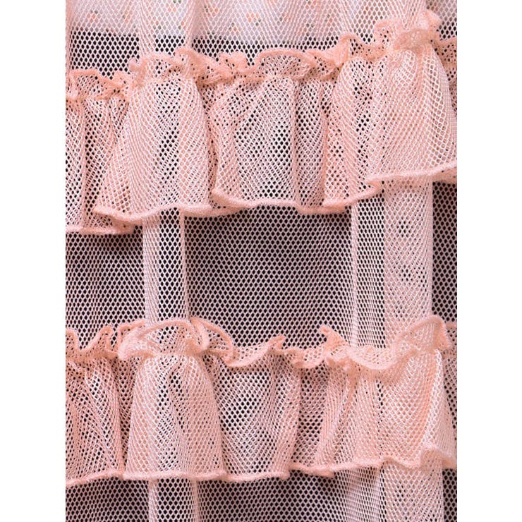 メッシュフリルキャミワンピース[品番：MKSW0057320]｜merry jenny