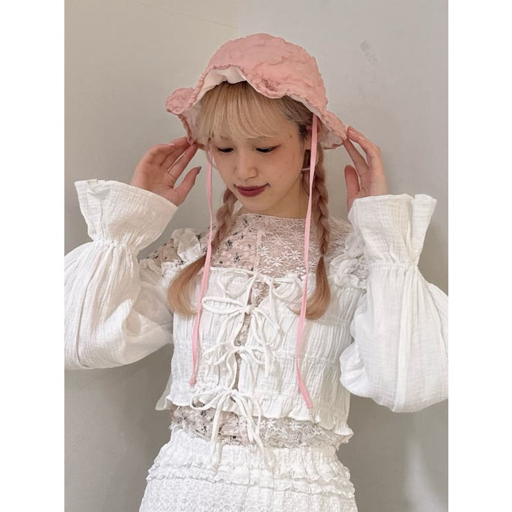 fluffy ribbon hat[品番：MKSW0055447]｜merry jenny（メリージェ二ー