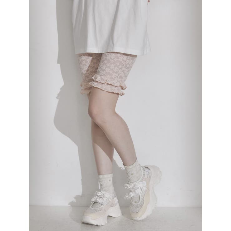 フリルレースバイカーショーツ[品番：MKSW0055448]｜merry jenny