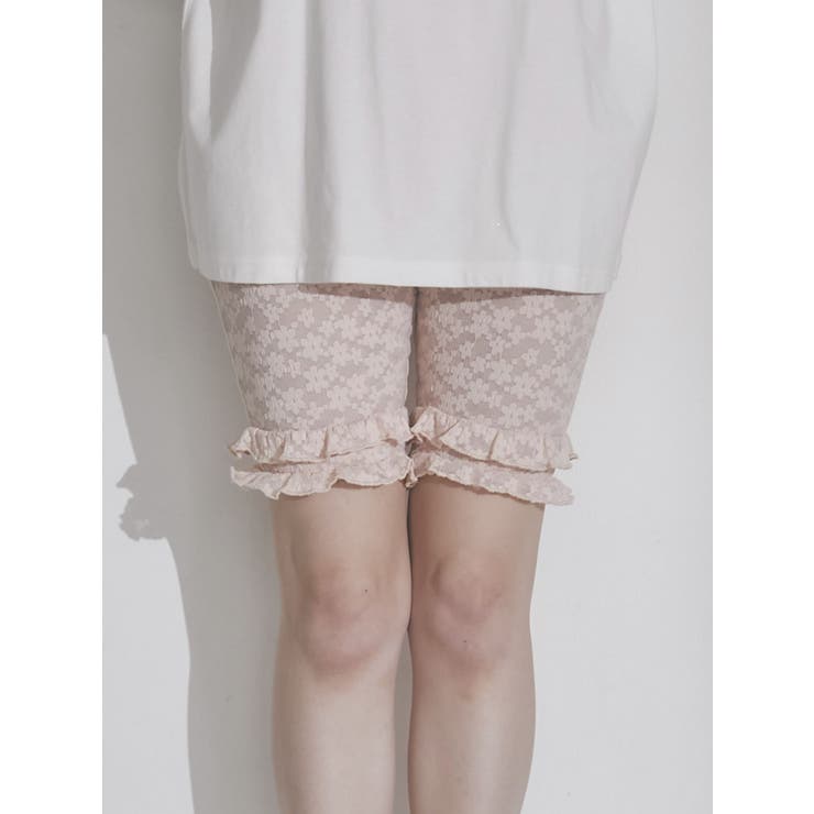 フリルレースバイカーショーツ[品番：MKSW0055448]｜merry jenny