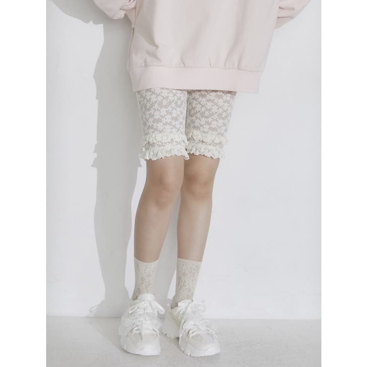 フリルレースバイカーショーツ[品番：MKSW0055448]｜merry jenny