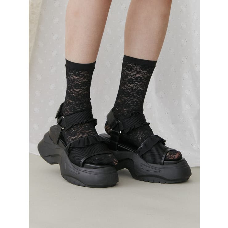 フリルメッシュスニーカーサンダル | merry jenny | 詳細画像45 