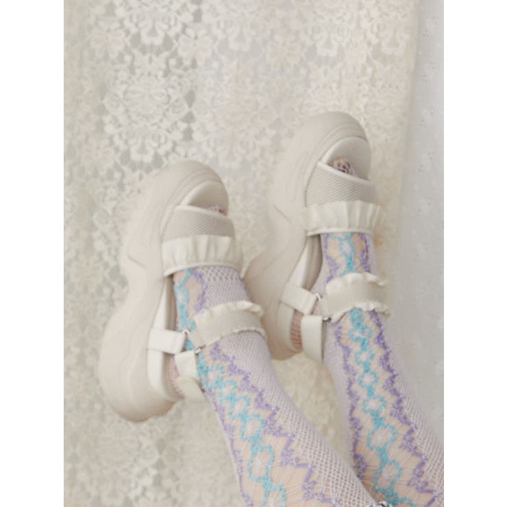 フリルメッシュスニーカーサンダル | merry jenny | 詳細画像47 