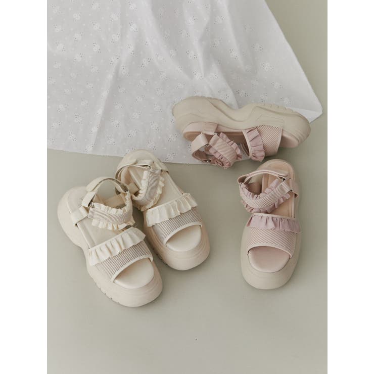 フリルメッシュスニーカーサンダル | merry jenny | 詳細画像48 