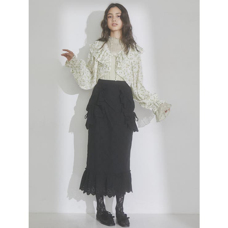 セール】Wフレアスリーブレースtops（Tシャツ/カットソー