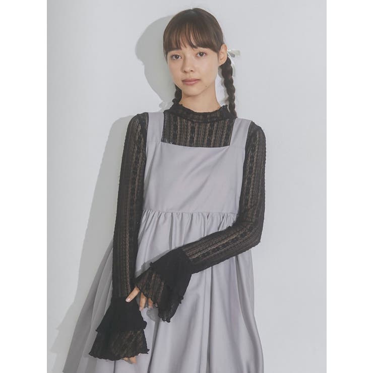 Wフレアスリーブレースtops[品番：MKSW0055455]｜merry jenny