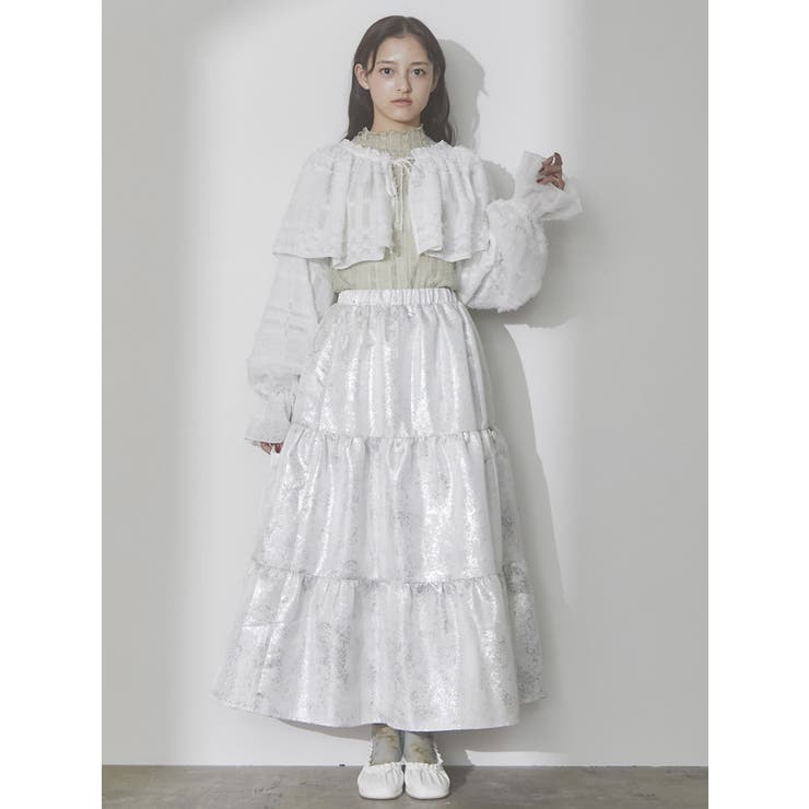Wフレアスリーブレースtops[品番：MKSW0055455]｜merry jenny