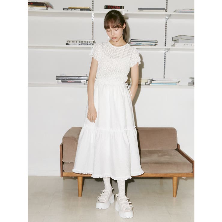 ドッキングフレアワンピース[品番：MKSW0057497]｜merry jenny