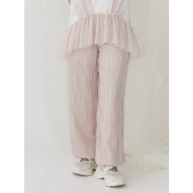チュールパラシュートパンツ[品番：MKSW0057337]｜merry jenny