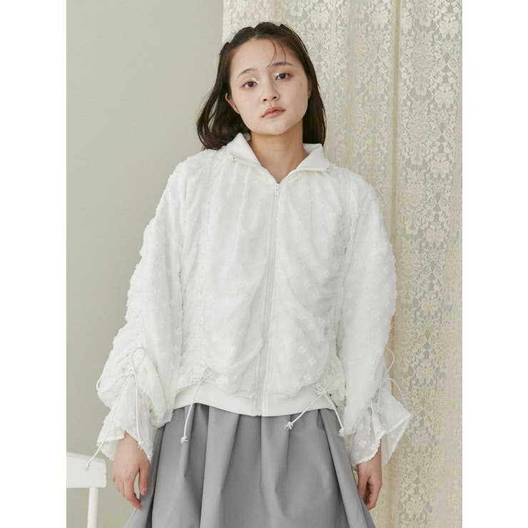 Wフレアスリーブレースtops（Tシャツ/カットソー）｜merry jenny