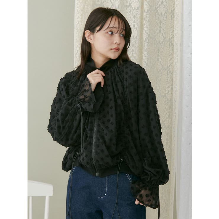 Wフレアスリーブレースtops（Tシャツ/カットソー）｜merry jenny
