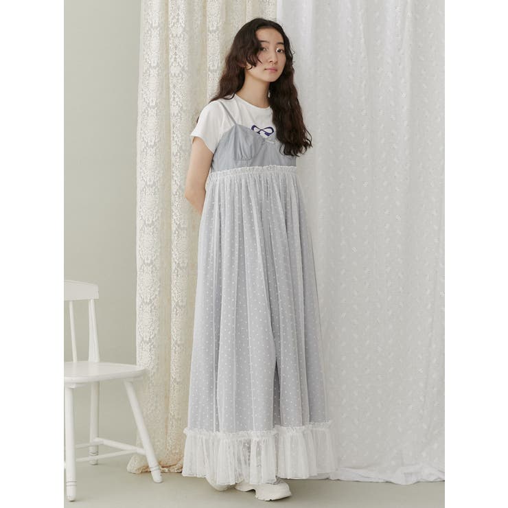 コルセットドッキングキャミワンピース[品番：MKSW0058286]｜merry