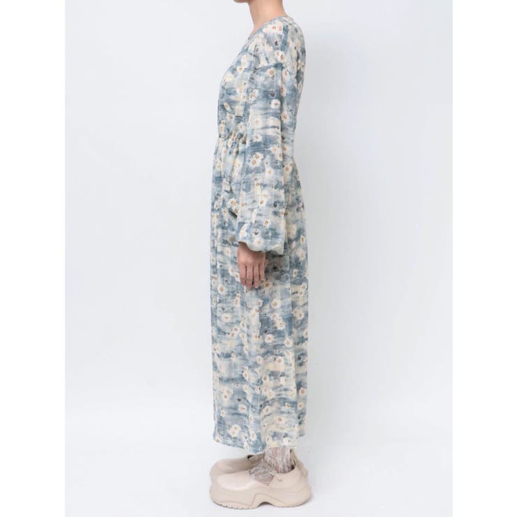 flower paintワンピース[品番：MKSW0058757]｜merry jenny