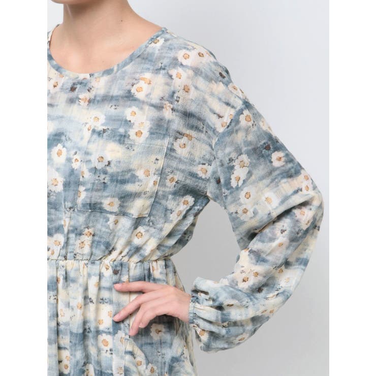 flower paintワンピース[品番：MKSW0058757]｜merry jenny