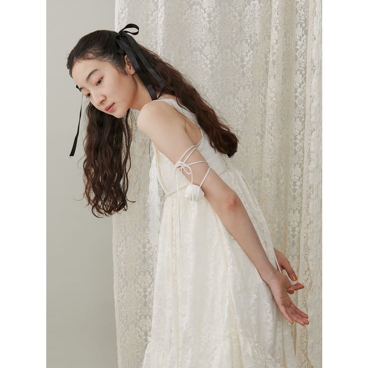 デコラティブレースキャミワンピース[品番：MKSW0060544]｜merry jenny 